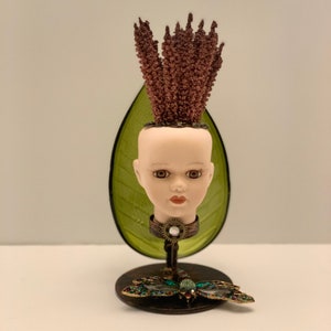 TULIAH mixed media art OOAK doll art assemblage art BOHO