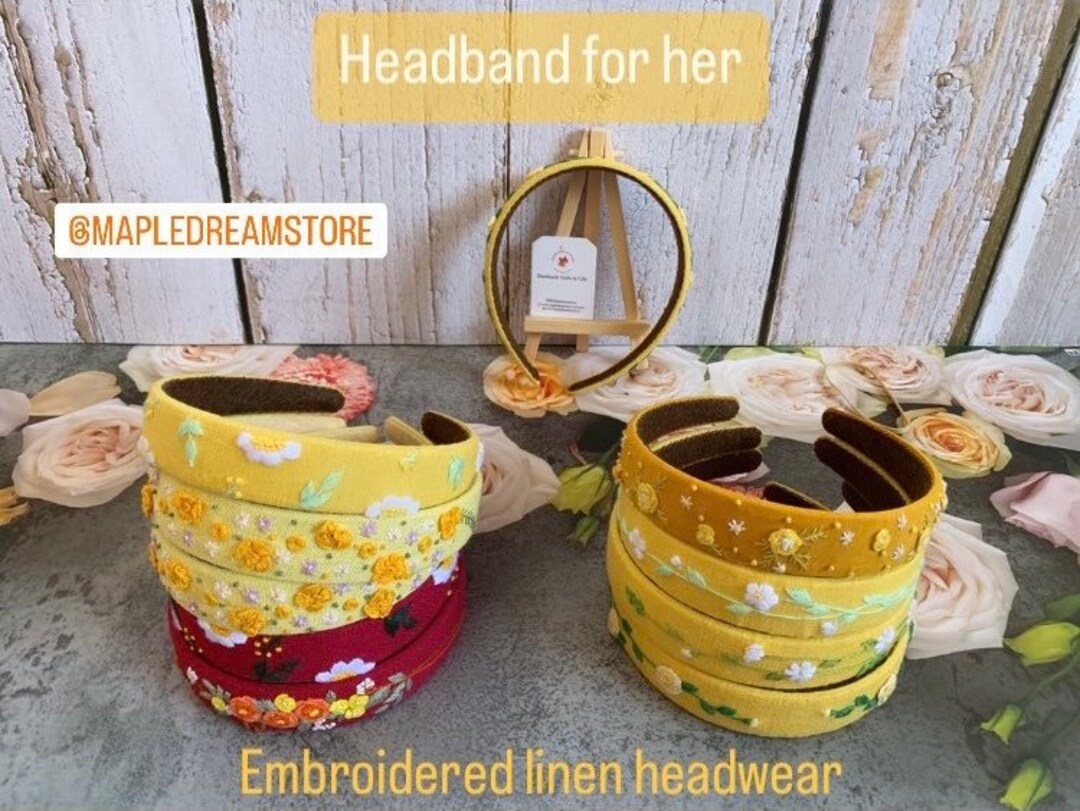 HEADBAND Embroidered Women Headband Vintage Headband for Etsy