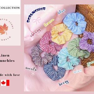 EISEN. Lilie| Leinen Haarband, Haar Accessoire für Frauen, Haargummis Mädchen, Leinen Haargummi, Geschenk für sie, Haarschleife Set