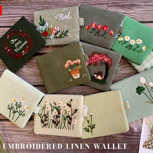 WALLET| Handmade embroidered purse, Coin purse, Card wallet, Gift for her, Handmade gift for women, made in Canada ship USA