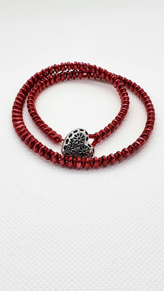 Red Double Wrap Bracelet