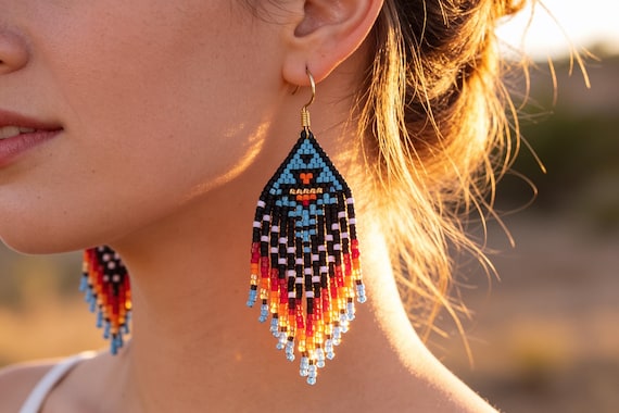 Southwestern Style Beaded Earrings