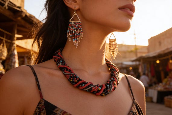 Beaded Necklace - Handmade