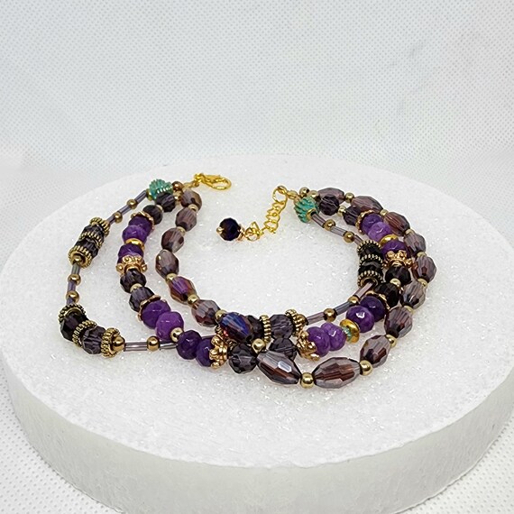 Purple 3-Strand Bracelet