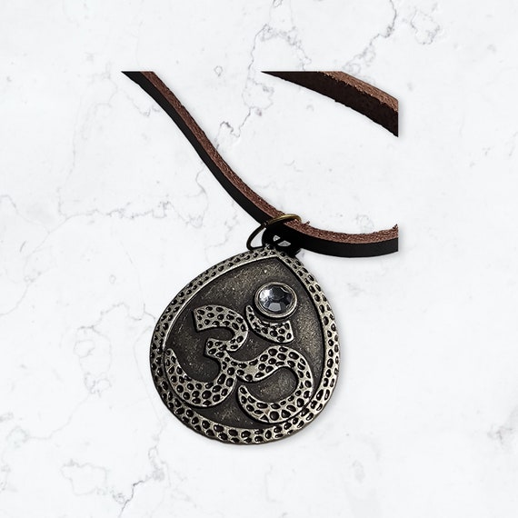 Om Amulet Leather Necklace