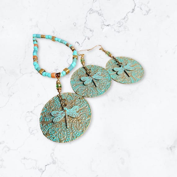 Dragonfly Necklace Set