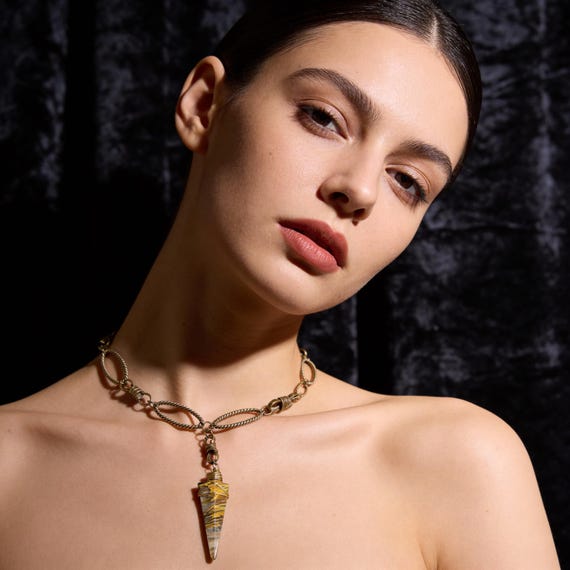 Tiger Eye Pendulum Necklace