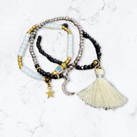 Black & White Stretch Bracelet