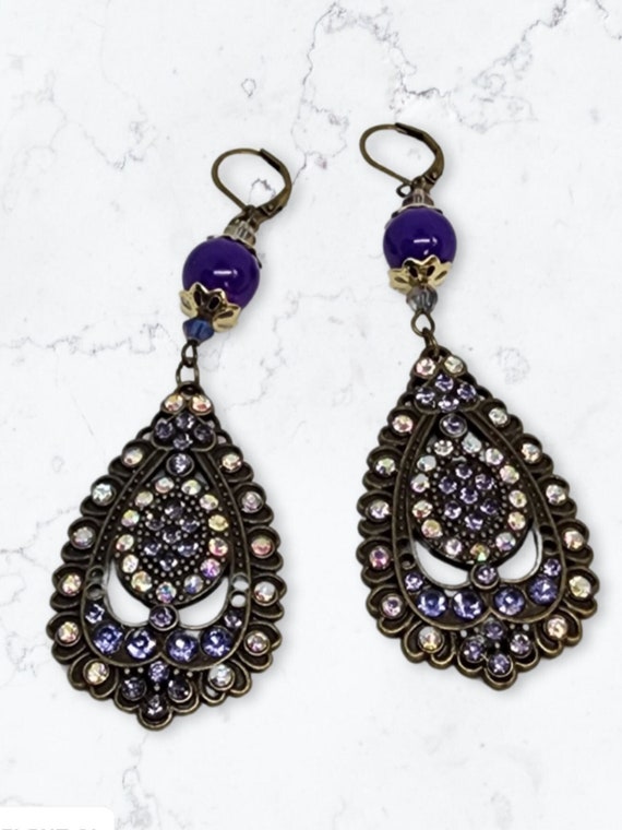 Purple Dangle Earrings