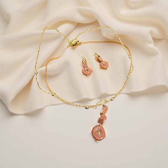 Goldstone Necklace Set
