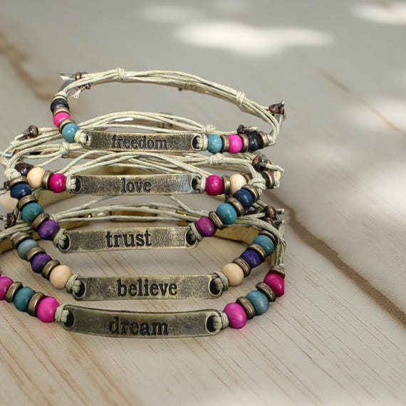 Boho Stackable Charm Bracelets - Set of 5