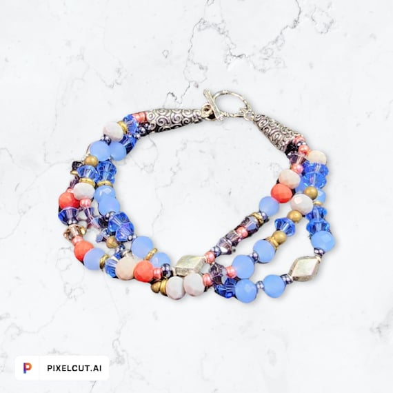 Blue Beaded Bracelet