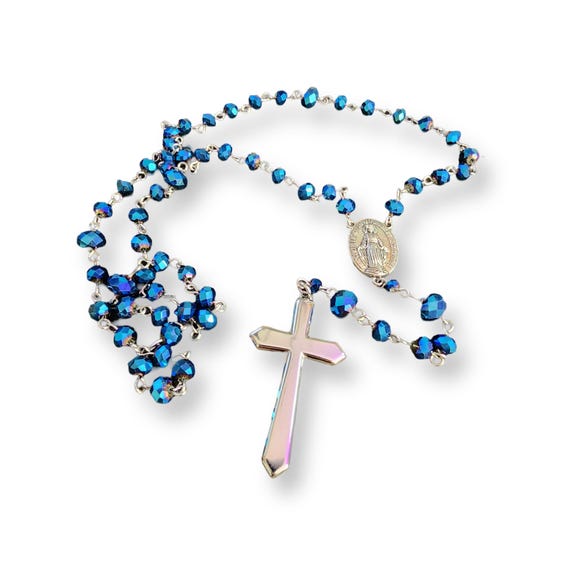 Blue Rosary - Catholic