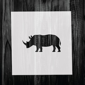 Rhino Head Stencil in Adhesive Vinyl (ref 877) - Etsy