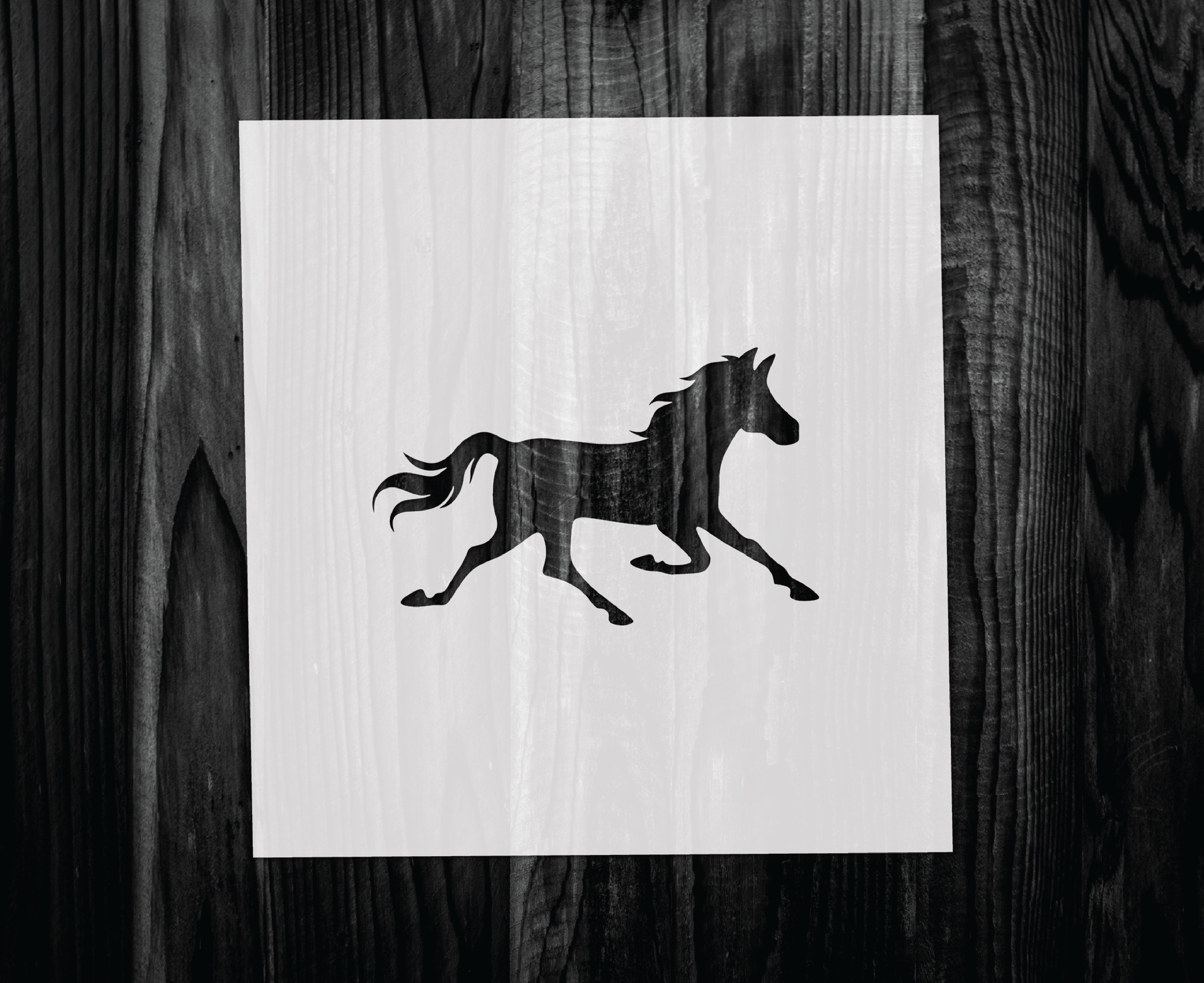 Horseshoe mylar stencil, a lucky craft.