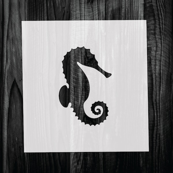 Seahorse Stencil, Mylar reusable stencil, Stencil, FAST SHIPPING