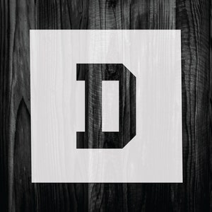 Letter D Stencil: Reusable Mylar Stencil
