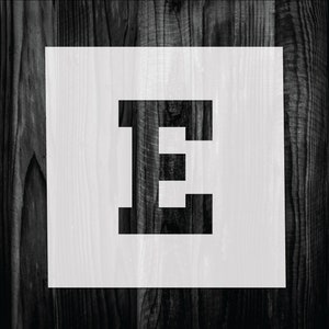 Letter E Stencil: Reusable Mylar Template