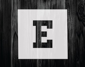 Letter E Stencil, Mylar reusable stencil, Stencil, FAST SHIPPING