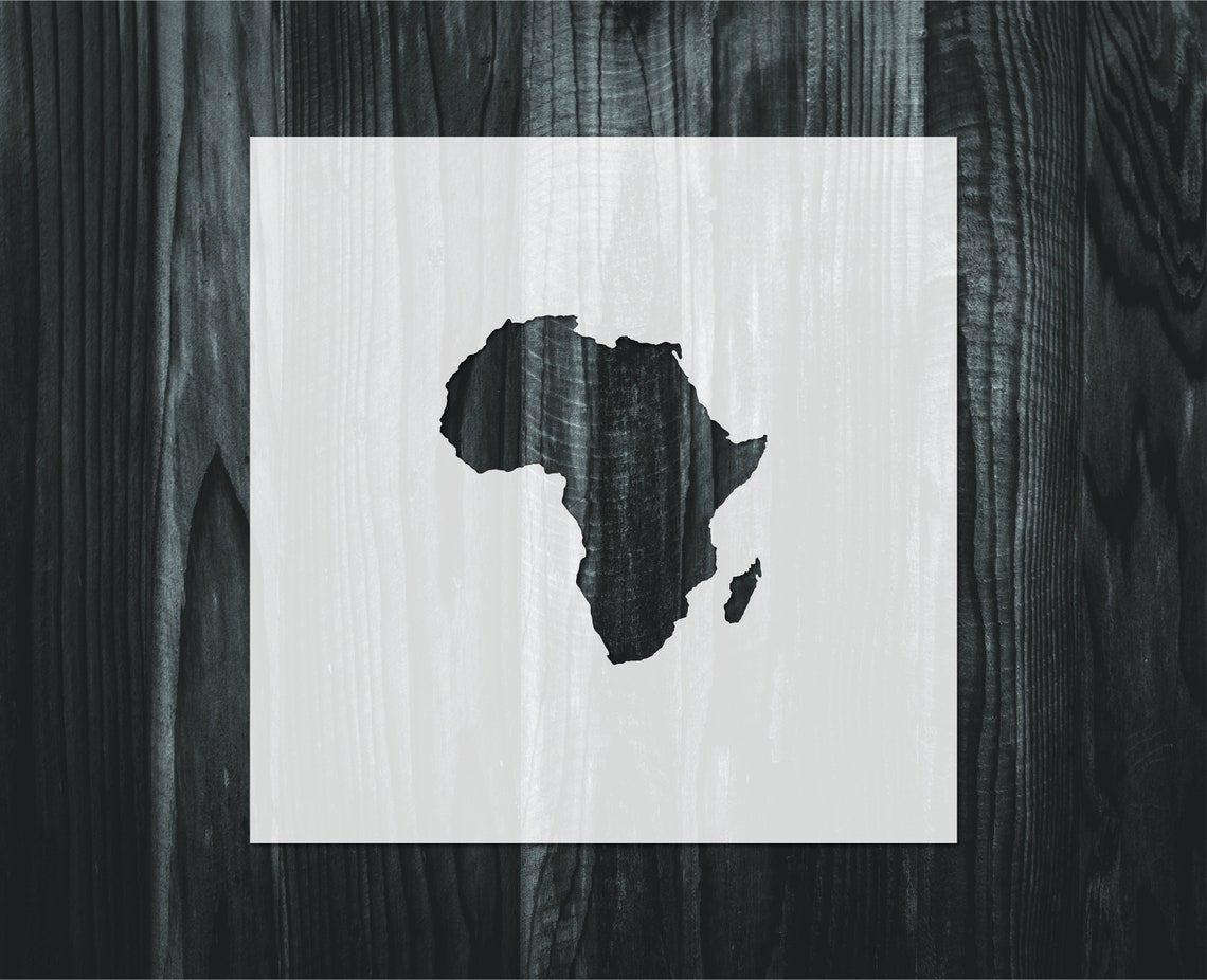 Africa Stencil Mylar Reusable Stencil Africa Stencil FAST Etsy