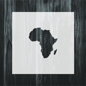 Africa stencil, Mylar reusable stencil, Africa, Stencil, FAST SHIPPING