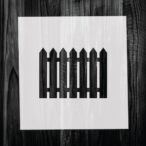 Picket Fence Stencil, Mylar reusable stencil, Stencil, FAST SHIPPING