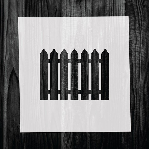 Picket Fence Stencil, Mylar reusable stencil, Stencil, FAST SHIPPING