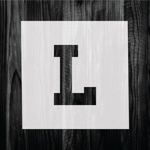 Letter L Stencil: Reusable Mylar Template