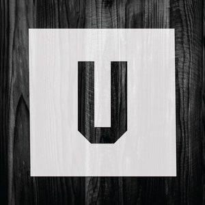 Letter U Stencil: Reusable Mylar Template