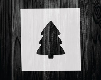 Simple Christmas Tree Stencil, Mylar reusable stencil, Stencil, FAST SHIPPING