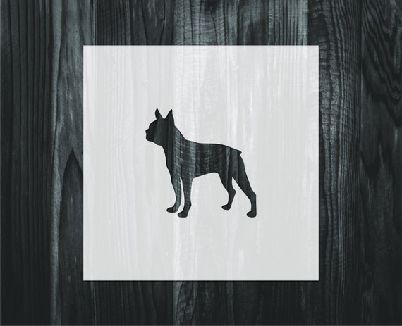 Boston Terrier Stencil: Reusable Mylar Craft Template