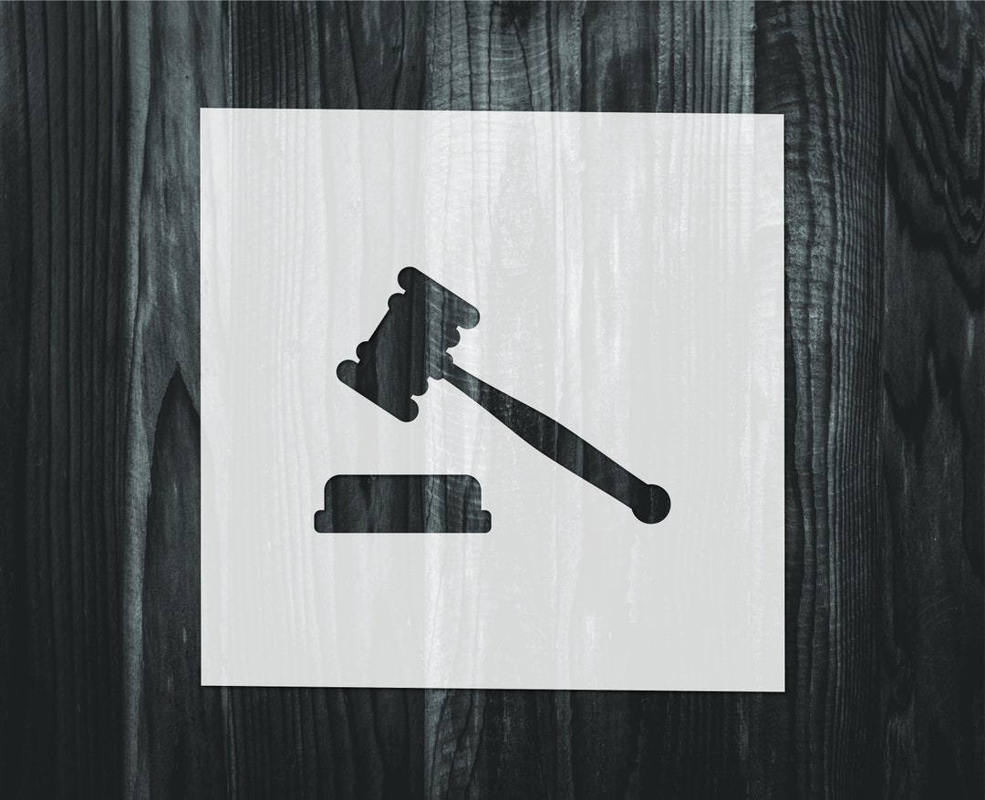 Gavel Stencil Mylar Reusable Stencil Stencil FAST SHIPPING Etsy