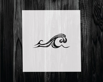Wave stencil, Mylar reusable stencil, Stencil, FAST SHIPPING