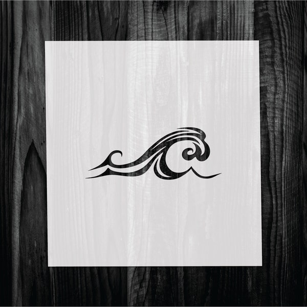 Wave stencil, Mylar reusable stencil, Stencil, FAST SHIPPING