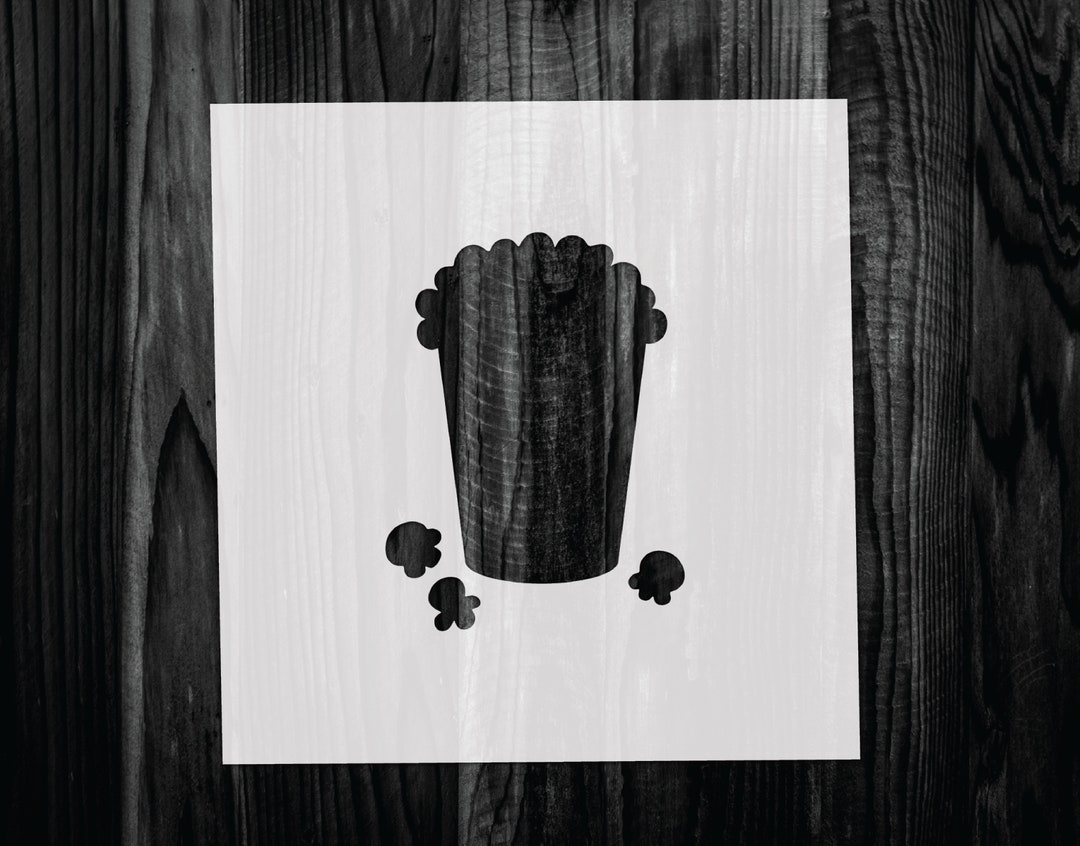 Popcorn Stencil, Mylar Reusable Stencil, Stencil, FAST SHIPPING - Etsy