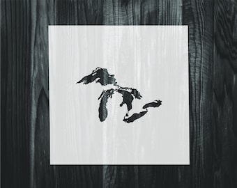 Great Lakes Stencil, Mylar reusable stencil, Stencil, FAST SHIPPING