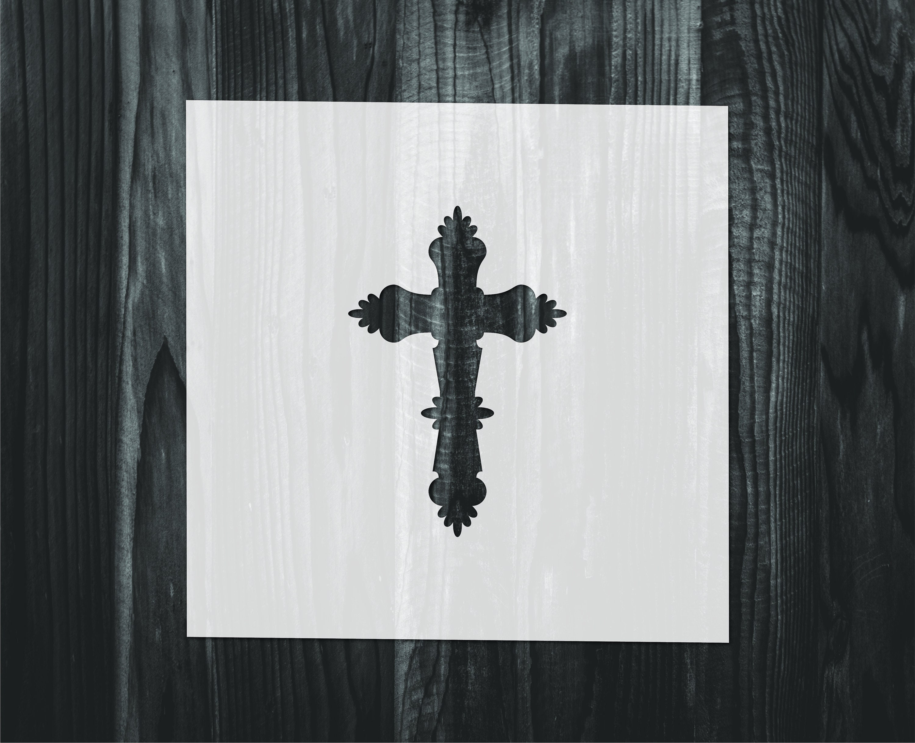 Crucifix stencil Mylar reusable stencil Stencil FAST | Etsy