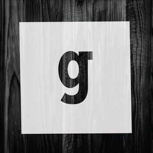 Lowercase &#39;g&#39; Stencil: Reusable Mylar Stencil