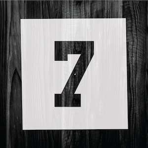 Number 7 Stencil: Reusable Mylar Template