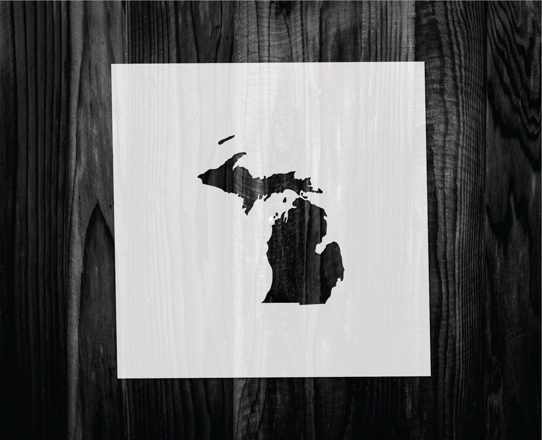 Michigan Stencil, Mylar Reusable Stencil, Stencil, FAST SHIPPING - Etsy