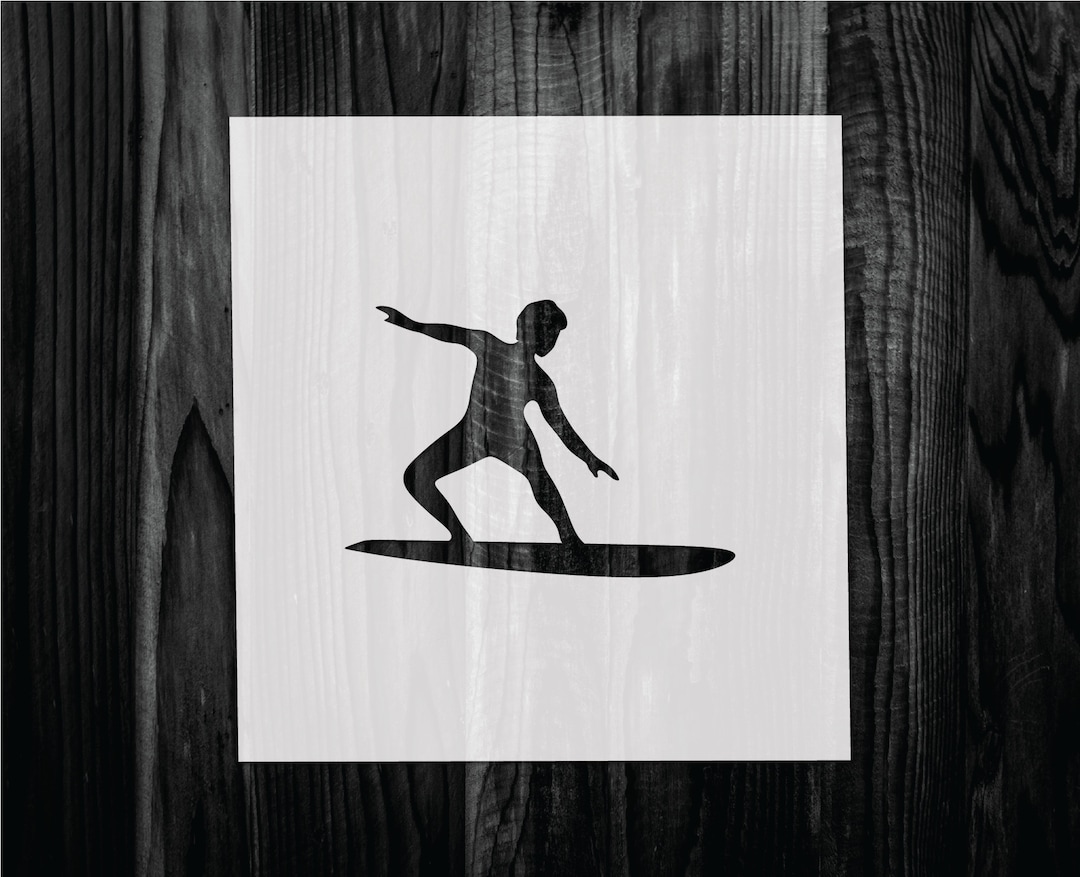 Surfer Stencil, Mylar Reusable Stencil, Stencil, FAST SHIPPING - Etsy