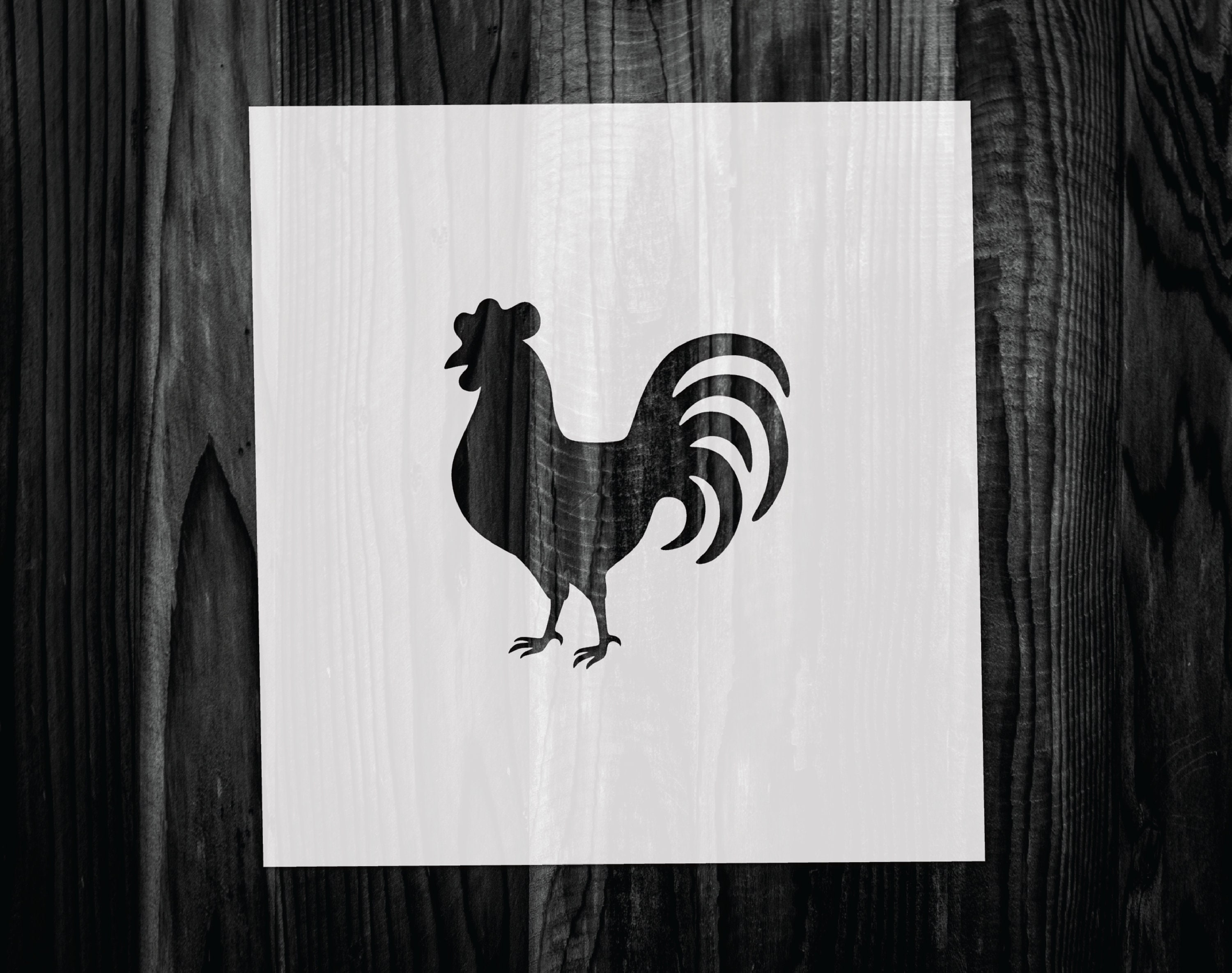 Rooster Stencil, Mylar Reusable Stencil, Stencil, FAST SHIPPING - Etsy