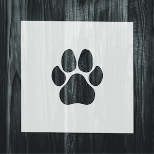Dog Paw Print Stencil, Mylar reusable stencil, Stencil, FAST SHIPPING