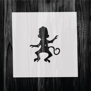 Monkey Stencil, Mylar reusable stencil, Stencil, FAST SHIPPING