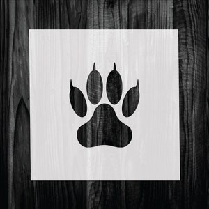 Lion Paw Print Stencil, Mylar reusable stencil, Stencil, FAST SHIPPING
