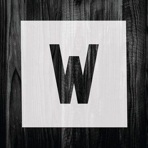 Letter W Stencil: Reusable Mylar Template