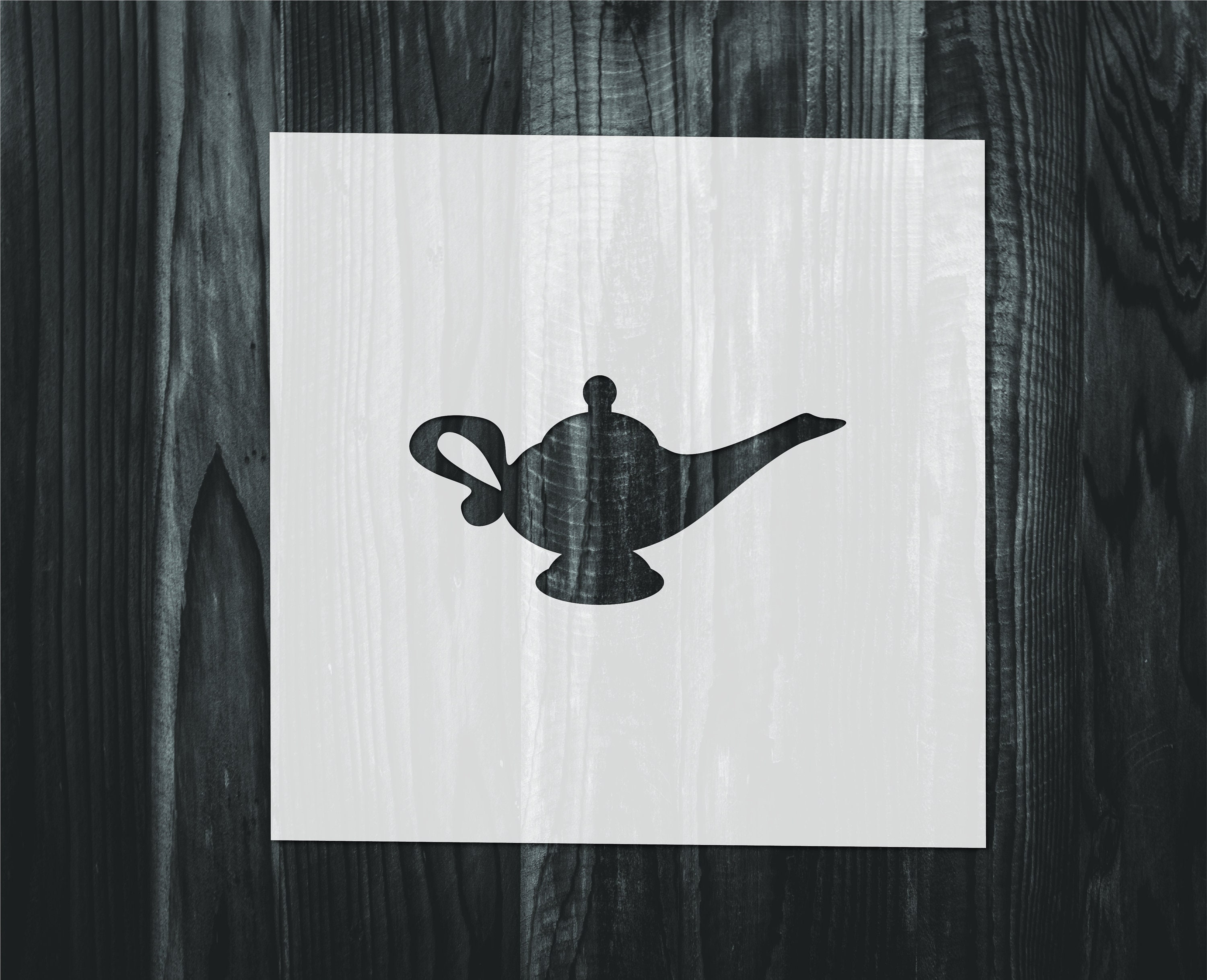 Genie Lamp Stencil: Reusable Mylar Template