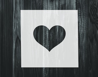 Heart Stencil, Mylar reusable stencil, Stencil, FAST SHIPPING