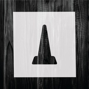 Traffic Cone Stencil, Mylar reusable stencil, Stencil, FAST SHIPPING