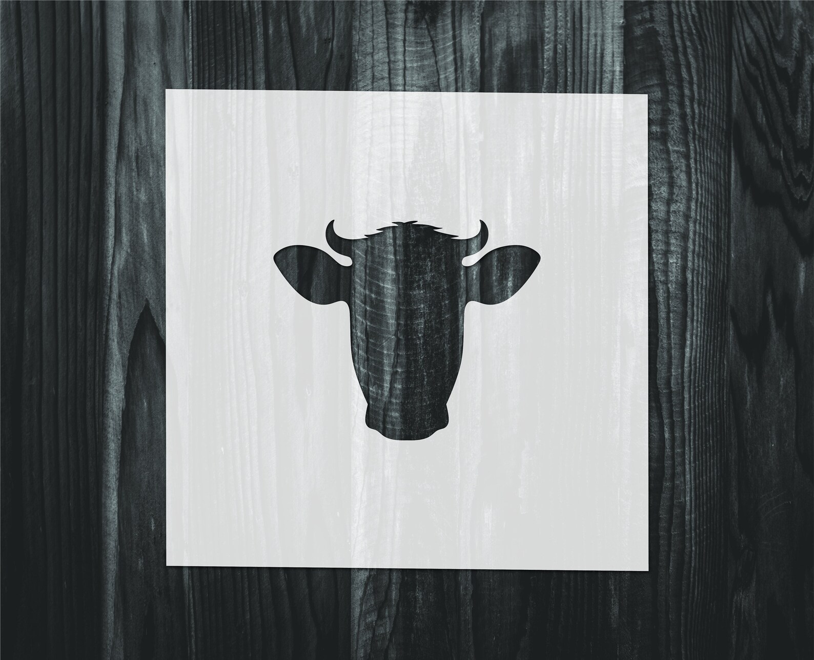 Cow Head Stencil Mylar Reusable Stencil Stencil FAST Etsy